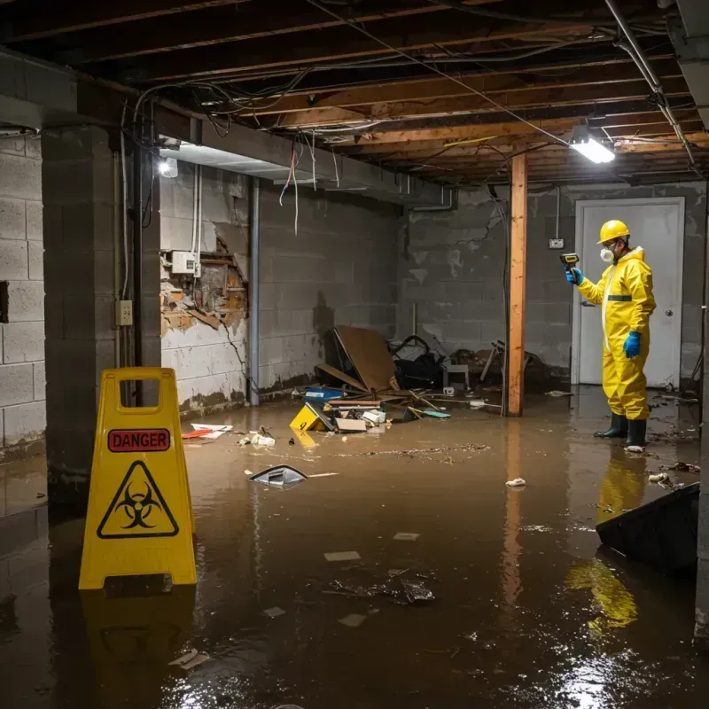 Flooded Basement Electrical Hazard in Greenbush, ME Property